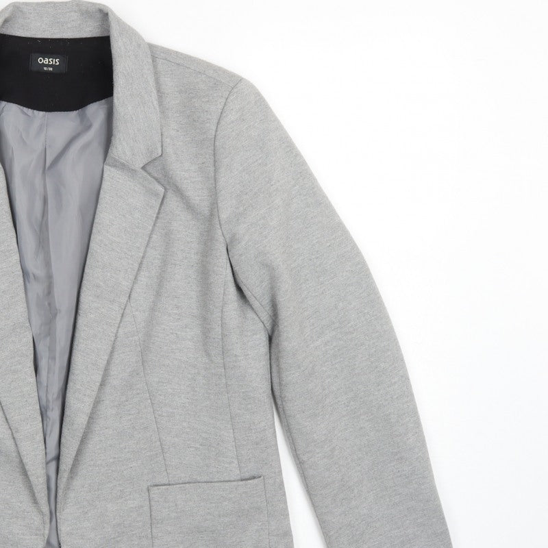 Oasis Women’s Grey UK 10 Tailored Lined Notch Lapel Blazer