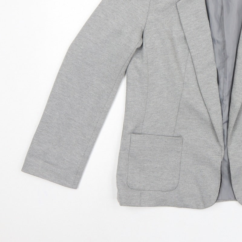 Oasis Women’s Grey UK 10 Tailored Lined Notch Lapel Blazer