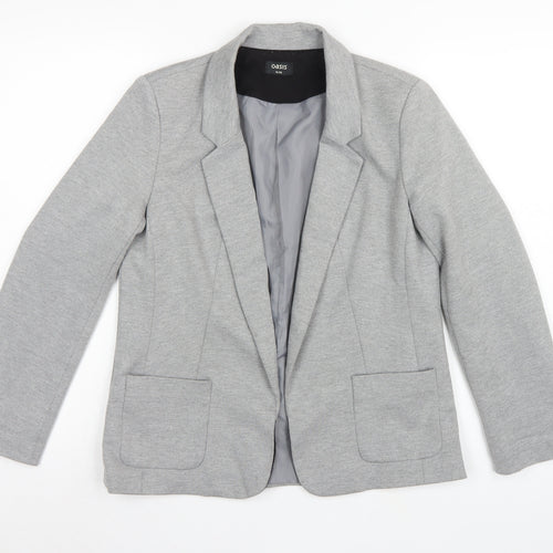 Oasis Women’s Grey UK 10 Tailored Lined Notch Lapel Blazer