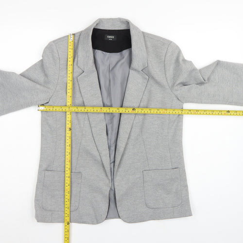 Oasis Women’s Grey UK 10 Tailored Lined Notch Lapel Blazer