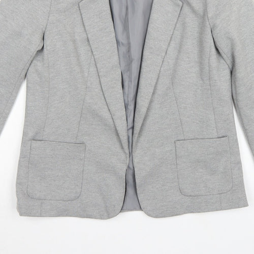 Oasis Women’s Grey UK 10 Tailored Lined Notch Lapel Blazer
