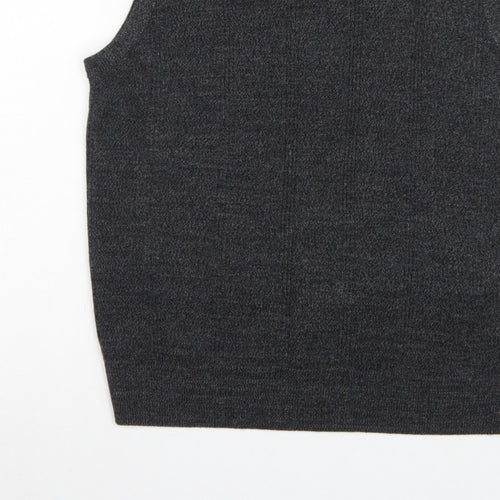 Dockers Men’s Grey M V-Neck Knit Sleeveless Pullover Sweater Vest