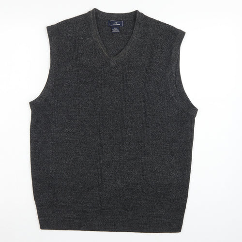 Dockers Men’s Grey M V-Neck Knit Sleeveless Pullover Sweater Vest