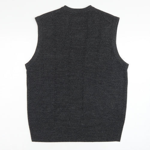 Dockers Men’s Grey M V-Neck Knit Sleeveless Pullover Sweater Vest