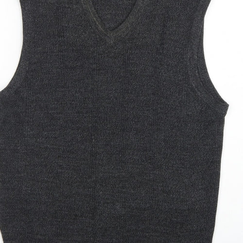 Dockers Men’s Grey M V-Neck Knit Sleeveless Pullover Sweater Vest