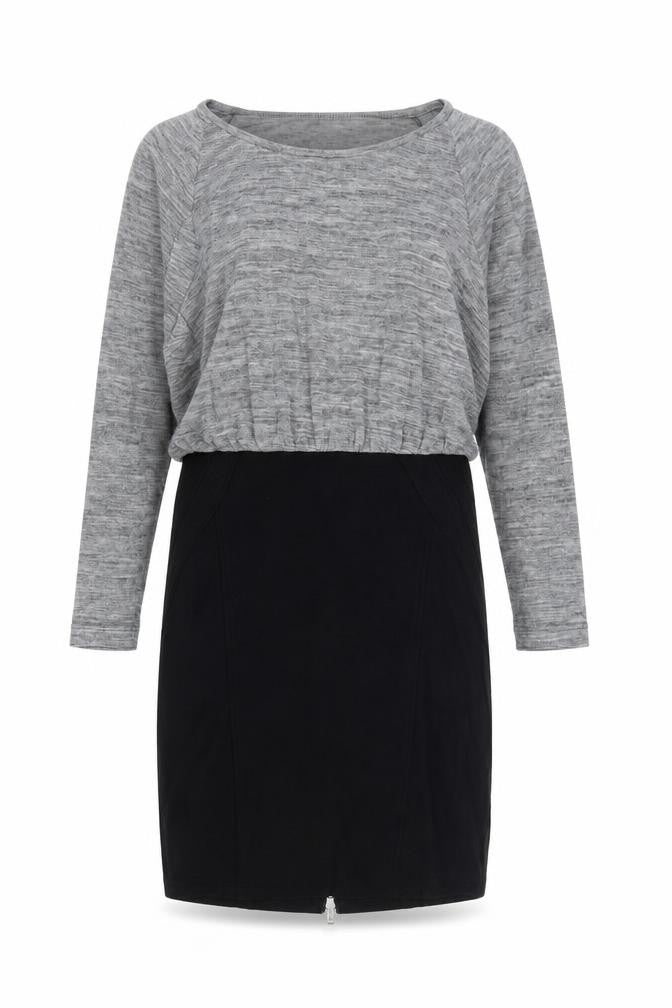 Mango Suit Women’s Grey Black M Jumper Dress Long Sleeve Zip