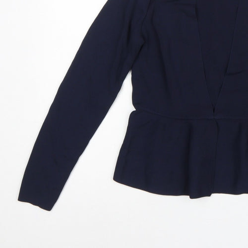 John Lewis Women’s Navy Blue Size 12 Open Knit Peplum Cardigan
