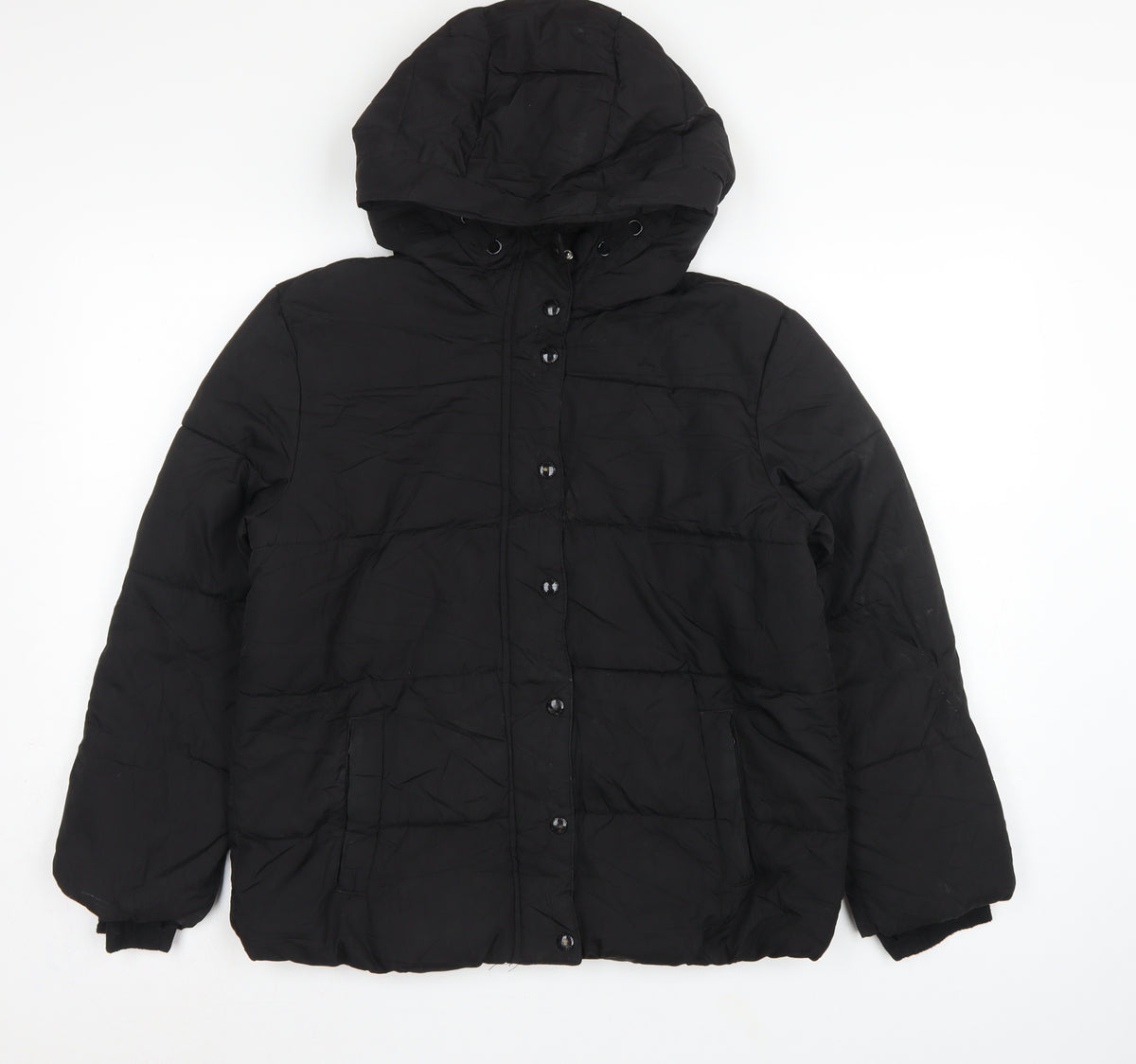 GAP Kids Girls Black XL 12-13 Years Hooded Puffer Jacket Water Resistant