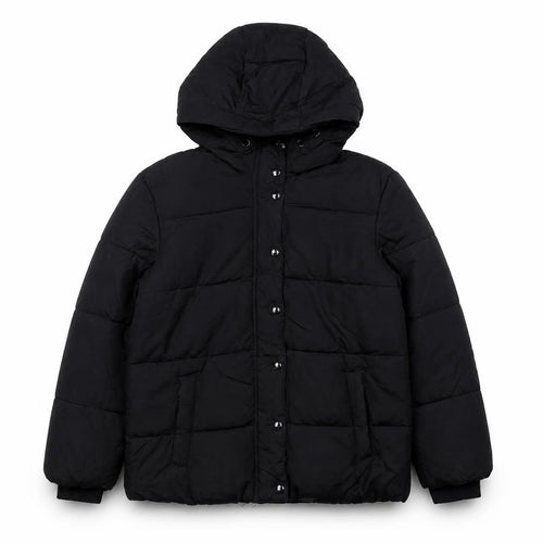 GAP Kids Girls Black XL 12-13 Years Hooded Puffer Jacket Water Resistant