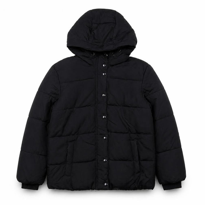 GAP Kids Girls Black XL 12-13 Years Hooded Puffer Jacket Water Resistant