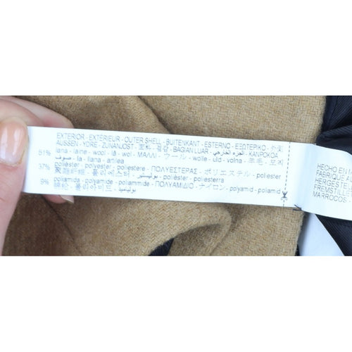Zara Women Brown Wool Blend Long Overcoat Size M Classic Button Coat
