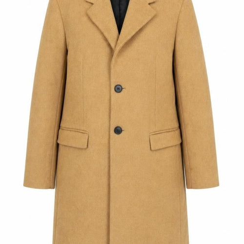 Zara Women Brown Wool Blend Long Overcoat Size M Classic Button Coat