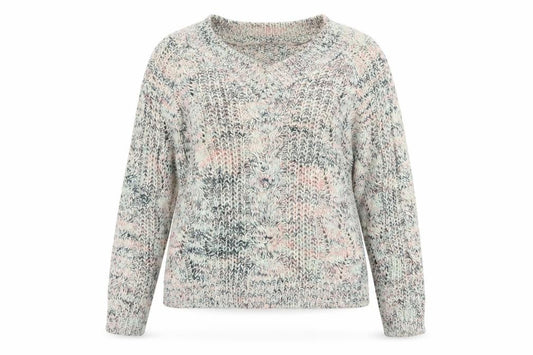 Next Women Multicoloured Cable Knit Jumper M Long Sleeve Cotton Blend