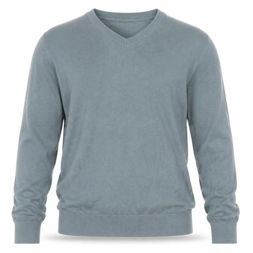 Marks and Spencer Men’s Grey M V-Neck Pure Cotton Pullover Jumper