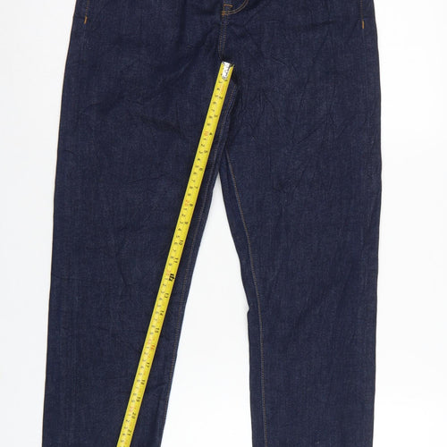 Marks & Spencer Women's Blue UK 10 Short Harper Cigarette Jeans