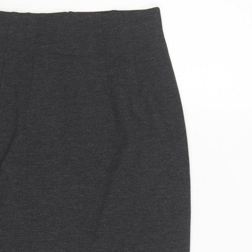 Marks and Spencer Women Grey Marl UK 6 Pencil Knee Length Skirt