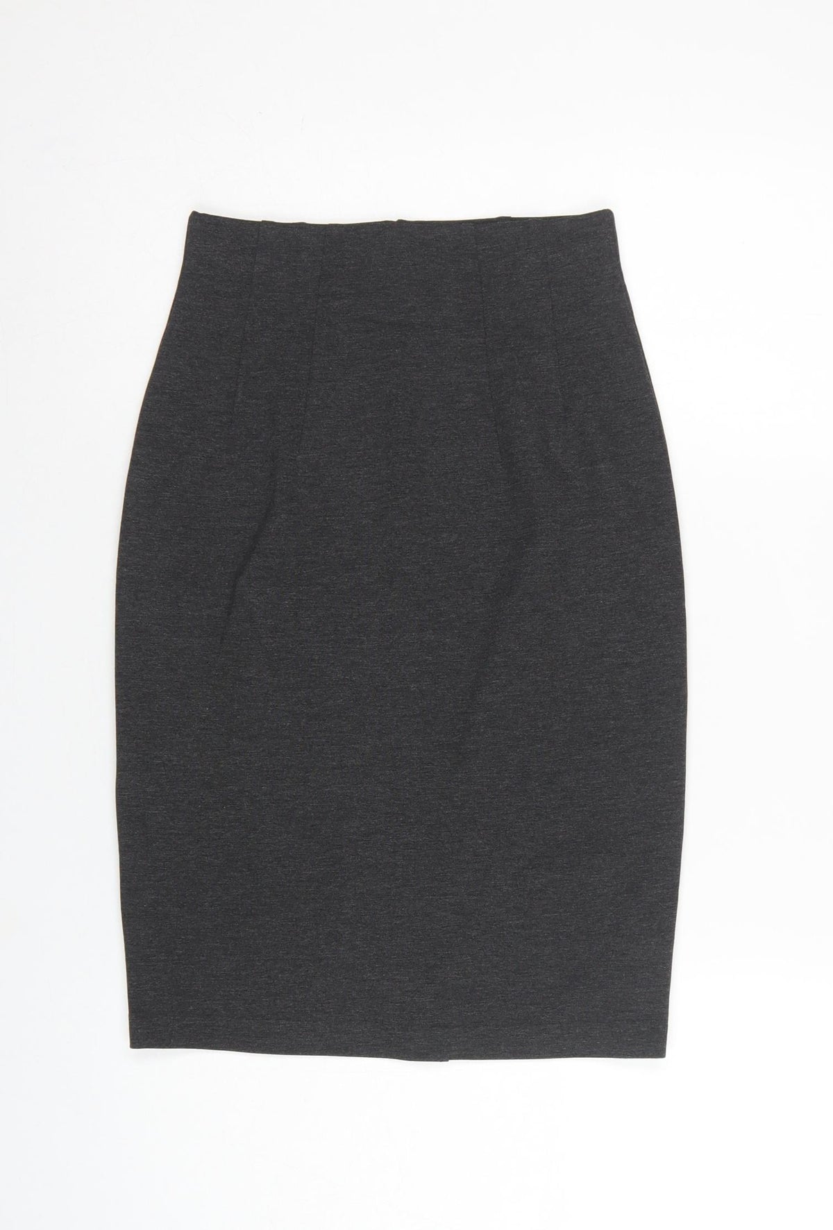 Marks and Spencer Women Grey Marl UK 6 Pencil Knee Length Skirt