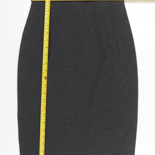 Marks and Spencer Women Grey Marl UK 6 Pencil Knee Length Skirt
