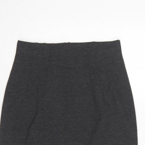 Marks and Spencer Women Grey Marl UK 6 Pencil Knee Length Skirt