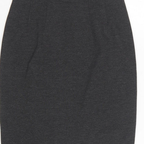 Marks and Spencer Women Grey Marl UK 6 Pencil Knee Length Skirt