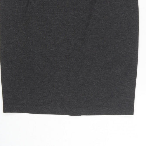 Marks and Spencer Women Grey Marl UK 6 Pencil Knee Length Skirt