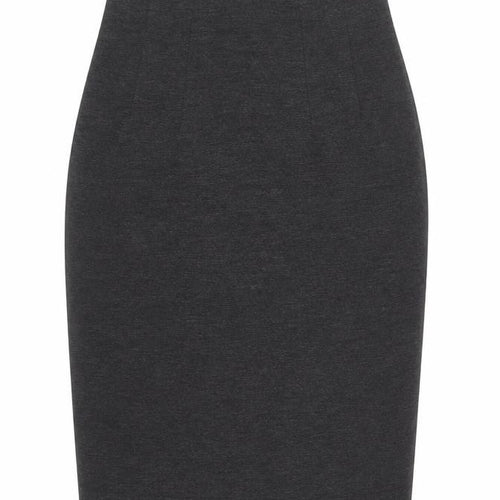 Marks and Spencer Women Grey Marl UK 6 Pencil Knee Length Skirt