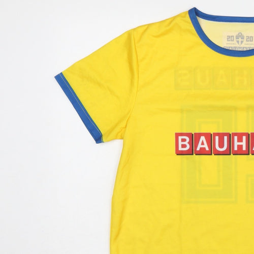 Bauhaus Sweden Men Yellow M Football Jersey Shirt No.20