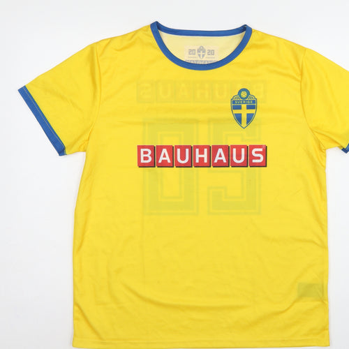 Bauhaus Sweden Men Yellow M Football Jersey Shirt No.20