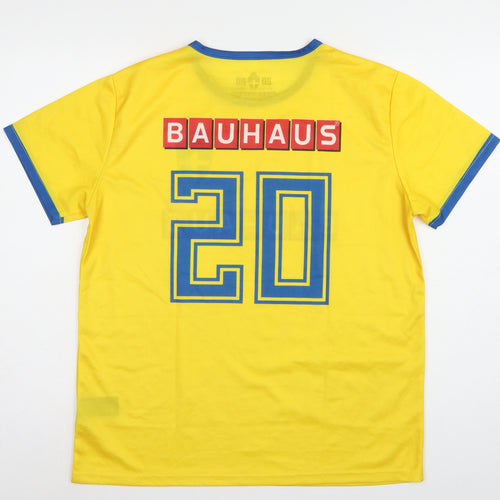 Bauhaus Sweden Men Yellow M Football Jersey Shirt No.20