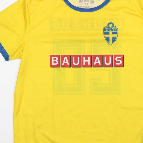 Bauhaus Sweden Men Yellow M Football Jersey Shirt No.20