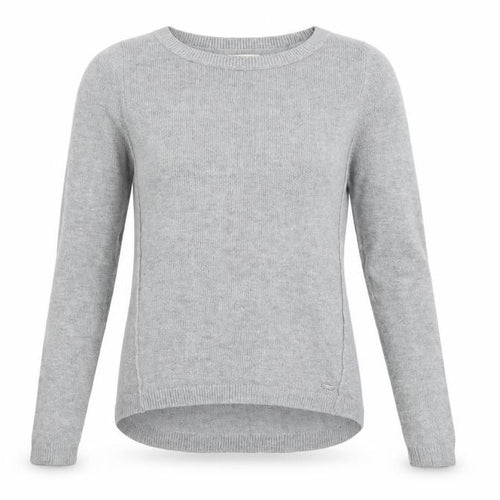Hollister Women Grey S Slim Fit Round Neck Knit Pullover Jumper