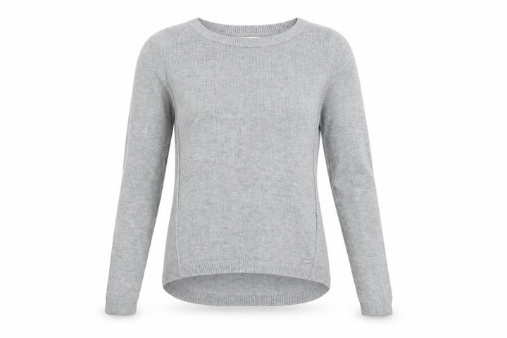 Hollister Women Grey S Slim Fit Round Neck Knit Pullover Jumper