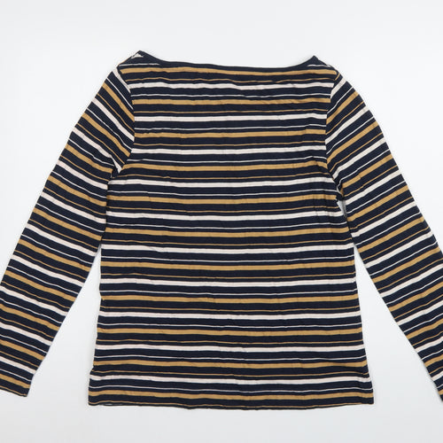 Weird Fish Women’s Multicoloured Stripe Cotton Jersey Top UK 14