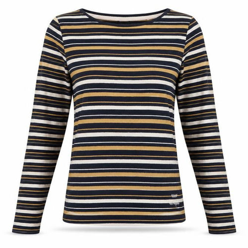 Weird Fish Women’s Multicoloured Stripe Cotton Jersey Top UK 14