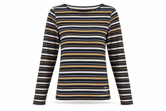 Weird Fish Women’s Multicoloured Stripe Cotton Jersey Top UK 14