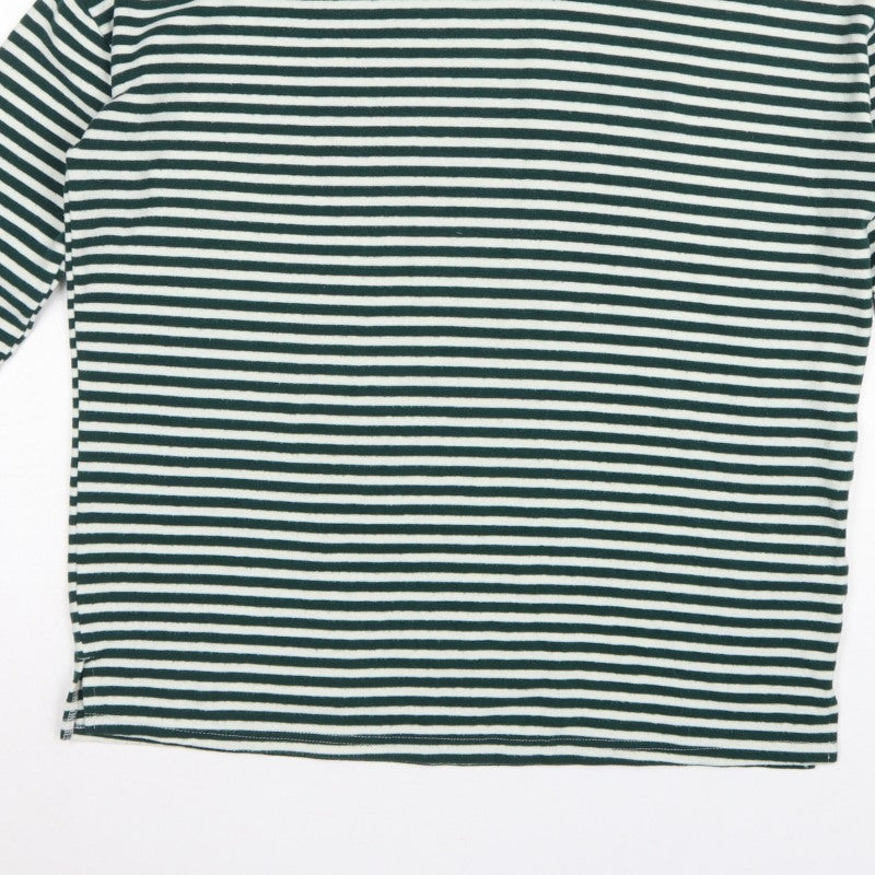 New Look Women Green White Striped Roll Neck Basic Top UK 14