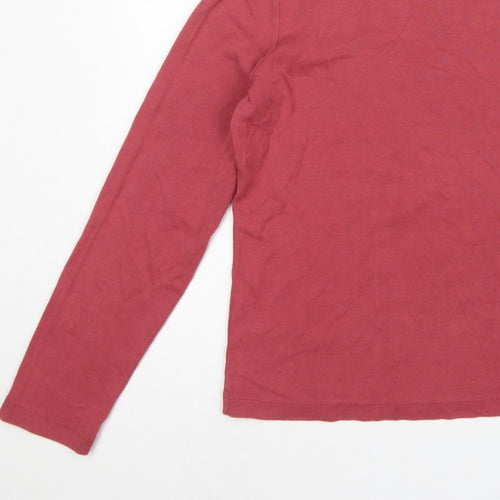 Lauren Ralph Lauren Women's Pink M Basic Cotton Long Sleeve T-Shirt