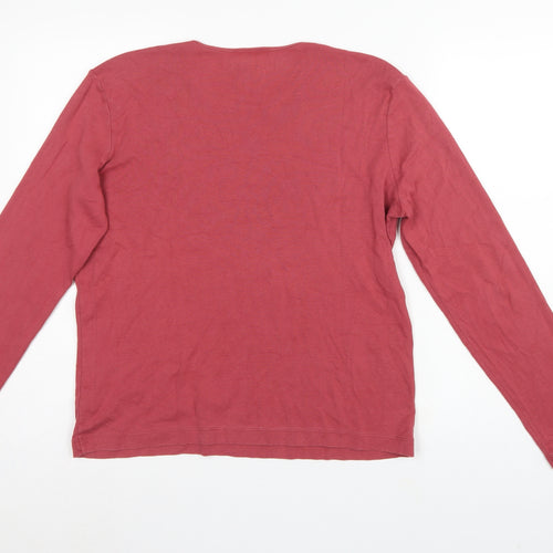 Lauren Ralph Lauren Women's Pink M Basic Cotton Long Sleeve T-Shirt