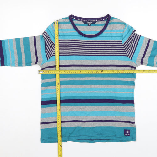 Maine Women's Multicoloured UK 16 Ringer Striped Cotton Long Sleeve Top
