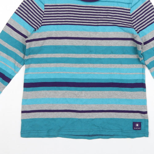 Maine Women's Multicoloured UK 16 Ringer Striped Cotton Long Sleeve Top