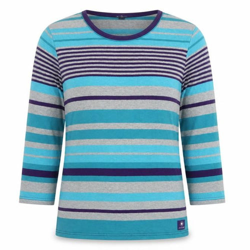 Maine Women's Multicoloured UK 16 Ringer Striped Cotton Long Sleeve Top
