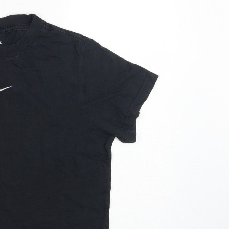Nike Girls Black L 146-156cm Loose Fit Basic Logo T-Shirt