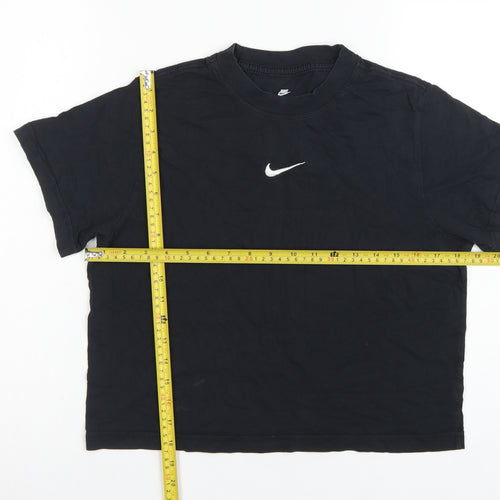 Nike Girls Black L 146-156cm Loose Fit Basic Logo T-Shirt