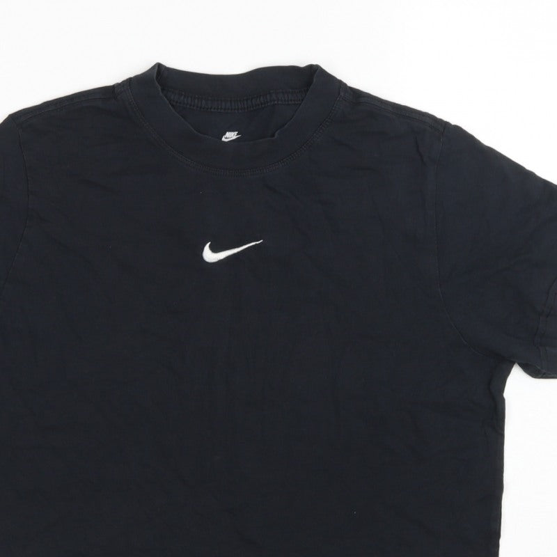 Nike Girls Black L 146-156cm Loose Fit Basic Logo T-Shirt