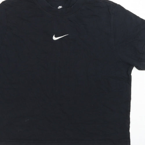 Nike Girls Black L 146-156cm Loose Fit Basic Logo T-Shirt