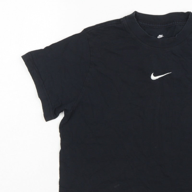 Nike Girls Black L 146-156cm Loose Fit Basic Logo T-Shirt