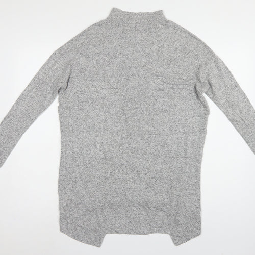 River Island Women Grey UK 8 Tunic Mock Neck Aspire to Inspire Long Sleeve