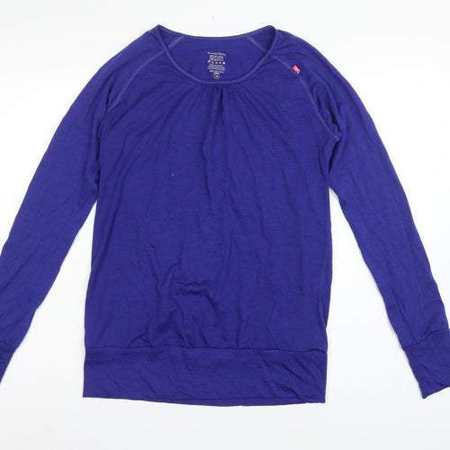 Sweaty Betty Women’s Blue M Merino Wool Long Sleeve Athletic Top