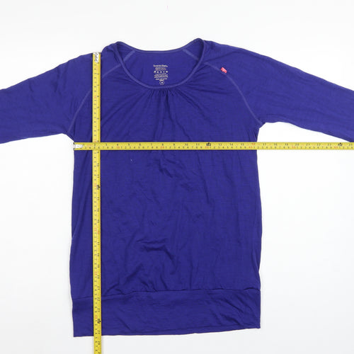 Sweaty Betty Women’s Blue M Merino Wool Long Sleeve Athletic Top