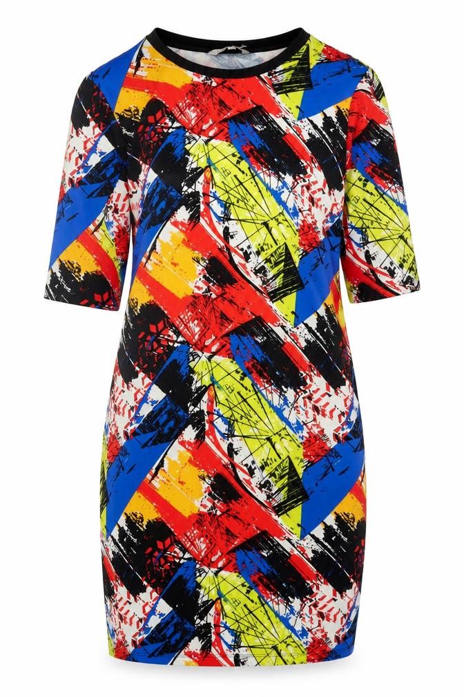 Marks and Spencer Women Multicoloured UK 10 Bodycon Geometric Dress